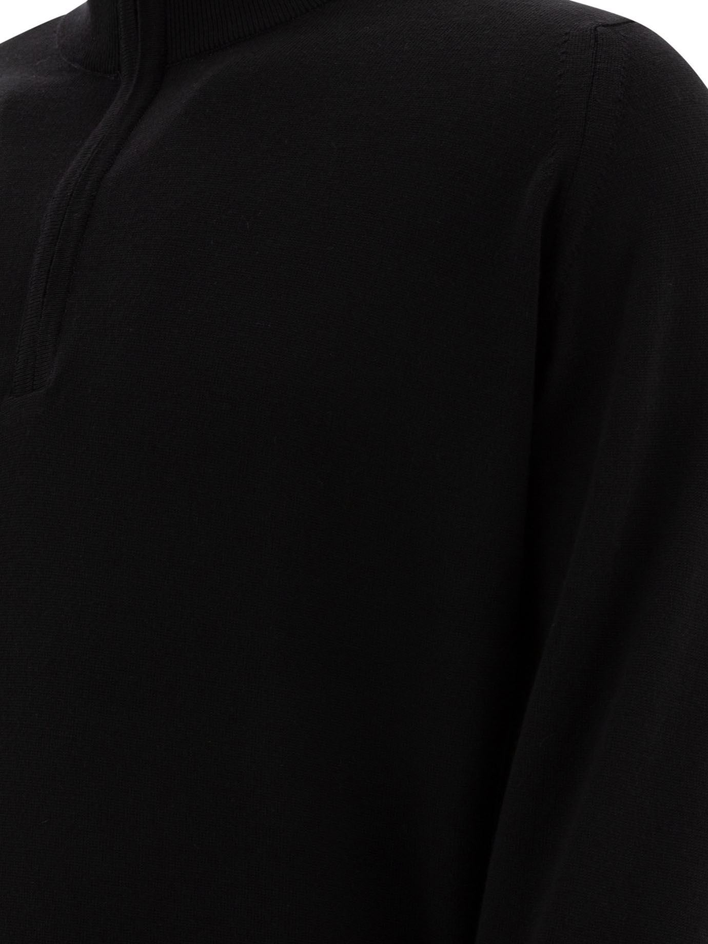 JOHN SMEDLEY Black   Tapton half-zip sweater